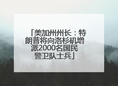 美加州州长：特朗普将向洛杉矶增派2000名国民警卫队士兵
